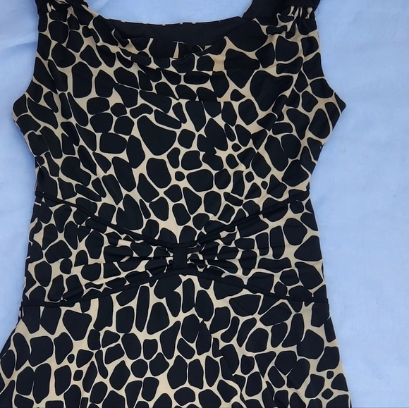 Enfocus Studio Sleeveless Black and Tan Dress size 6 - Picture 7 of 10